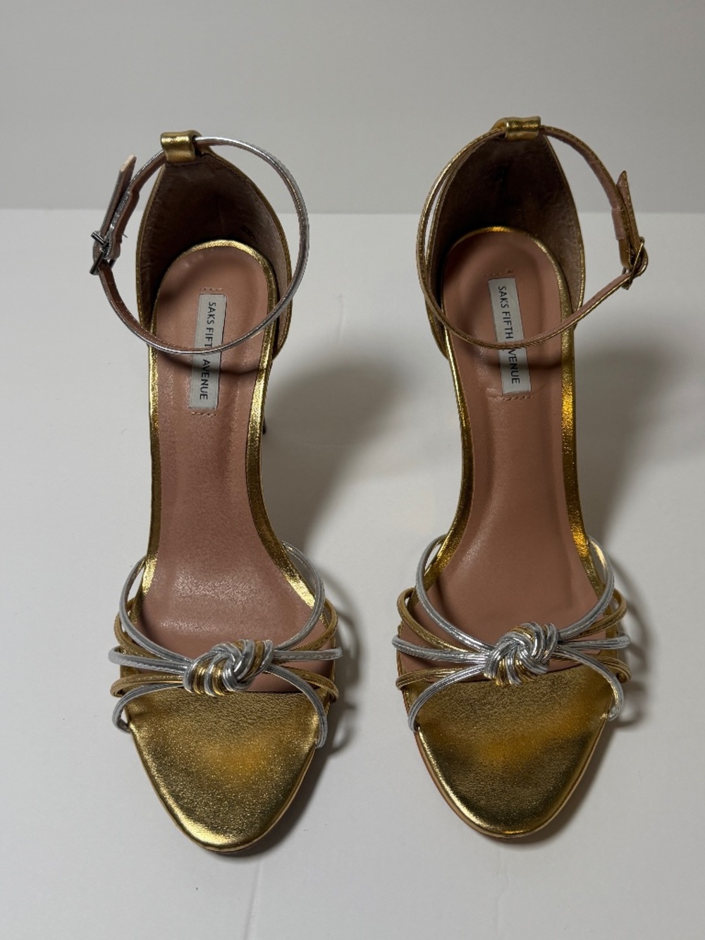 Saks Fifth Avenue Knotted Metallic Sandal